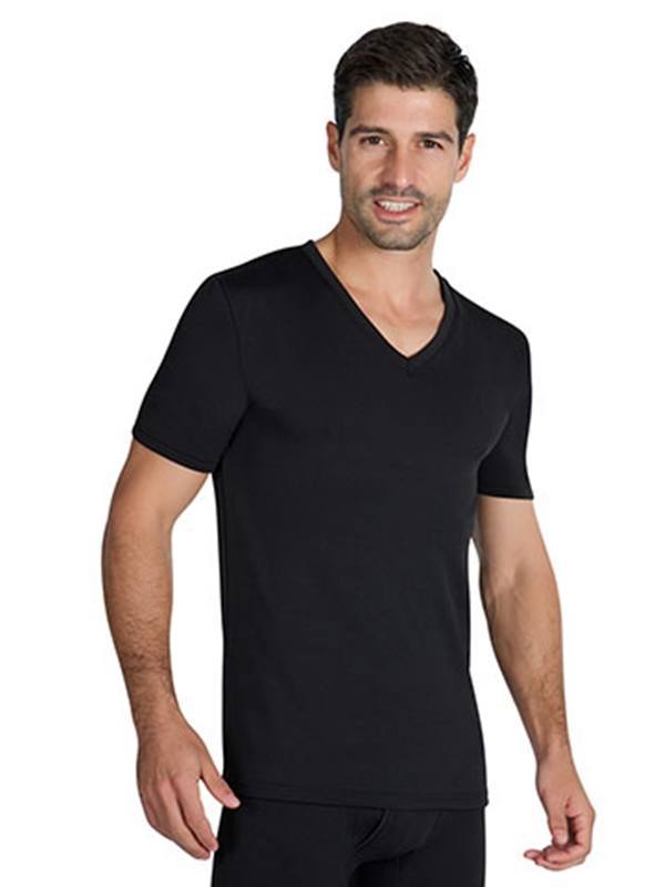 Camiseta Térmica Ysabel Mora pico m/corta negra