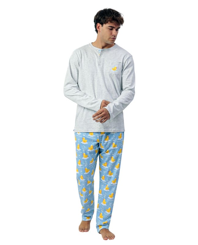 Pijama Admas Pato de Goma en algodón interlock, cómodo, juvenil e ideal para dormir.