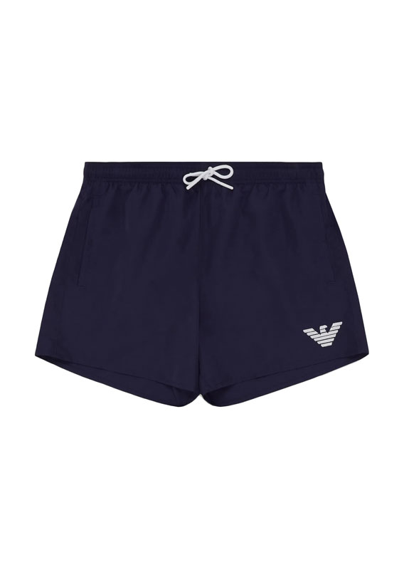 Emporio Armani bañador corto bermuda de secado rápido en azul marino