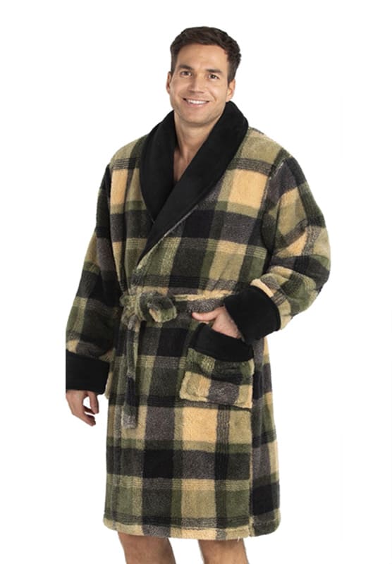 Pettrus Man - Bata de invierno para hombre: cálida, suave y duradera