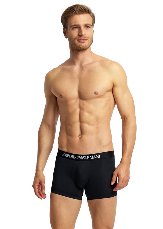 Calzoncillo de microfibra en negro Emporio Armani - Varela Intimo