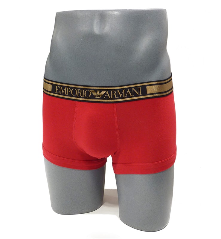 Boxer Emporio Armani en algodón en rojo y dorado