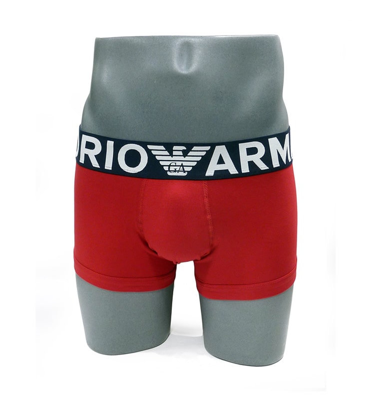 Emporio Armani calzoncillo boxer rojo de algodon