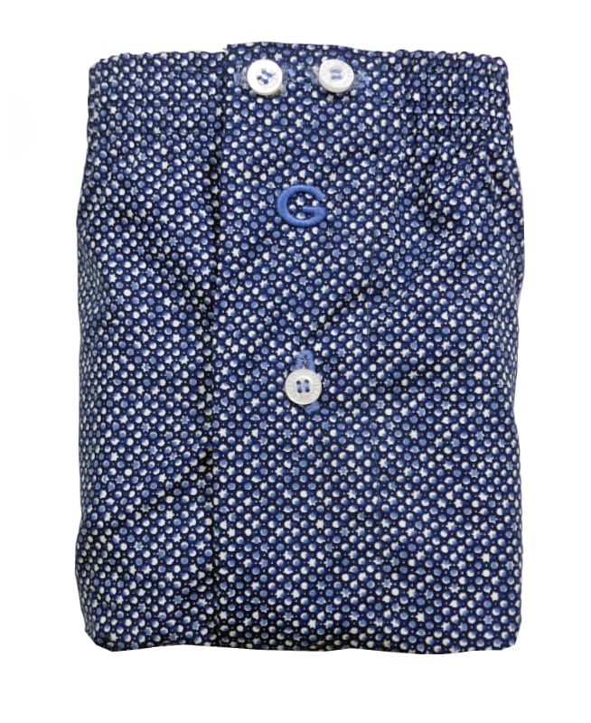 Talla XXL Calzoncillos de tela Giulio con topitos azules y blancos Varela Intimo