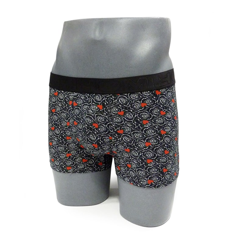 Boxer HOM mod. Roses Love en modal con corazones