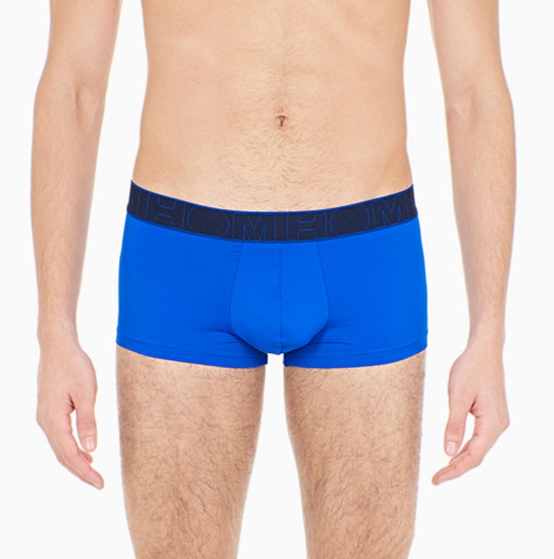 Calzoncillo boxer HOM para - Color azul de microfibra mod. Soft - Varela Intimo