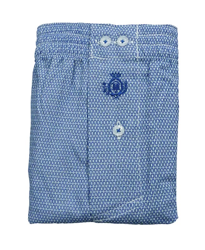 Micro cuadros azules en boxer de tela Guasch. ¡El mejor precio online!