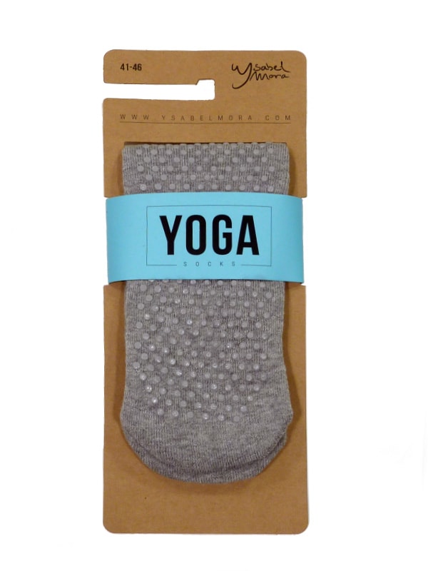 Calcetín Ysabel Mora antideslizante Yoga en gris