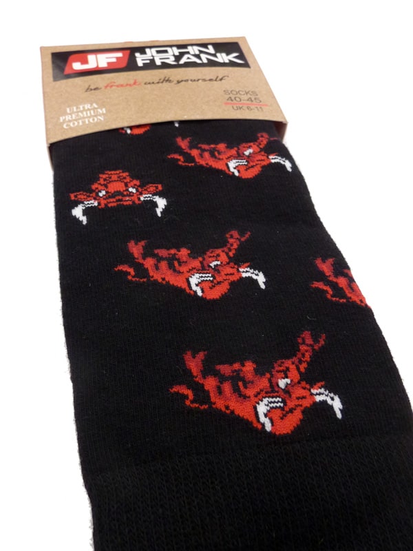 Calcetines con estampado toros en rojo de John Frank