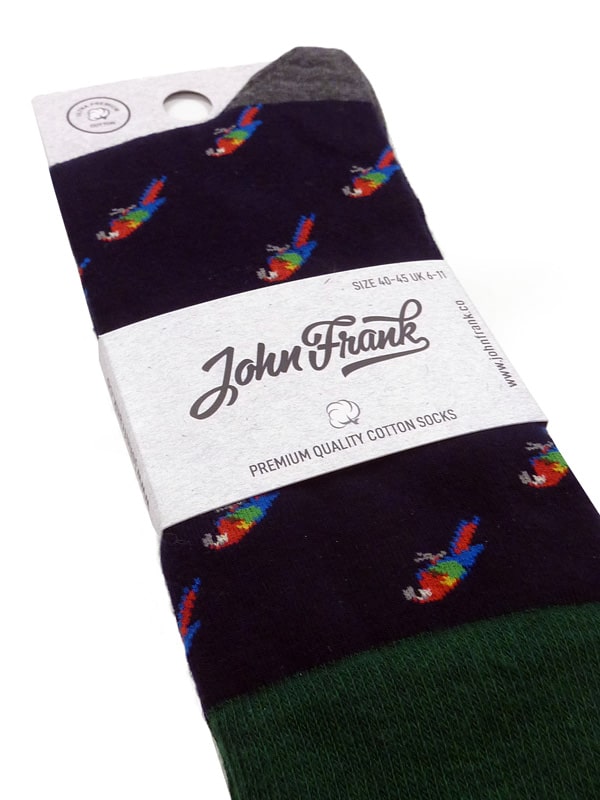 Calcetines estampados originales Papagayo hombre John Frank - Varela Intimo