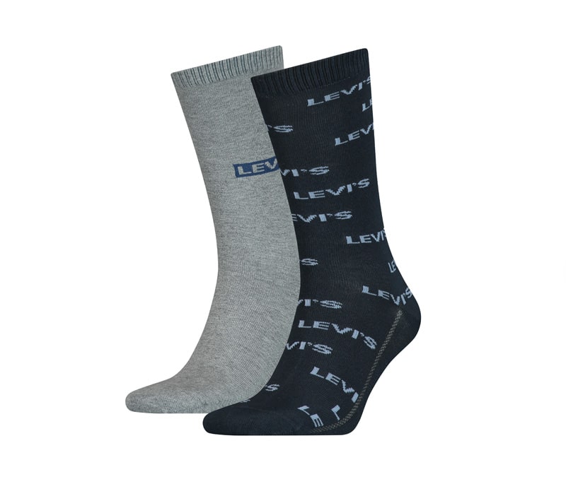 2 Pack de Calcetines Levi´s logo azul y gris