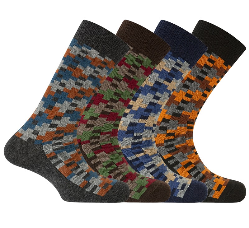 Punto Blanco calcetines de moda estampados para hombre
