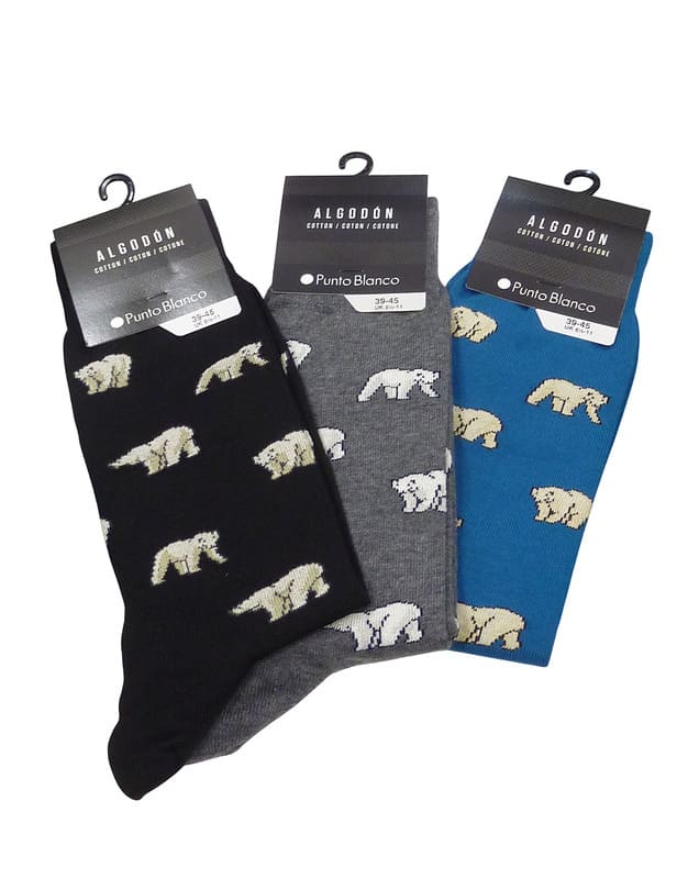 Compra calcetines Punto Blanco algodón hombre informal juvenil