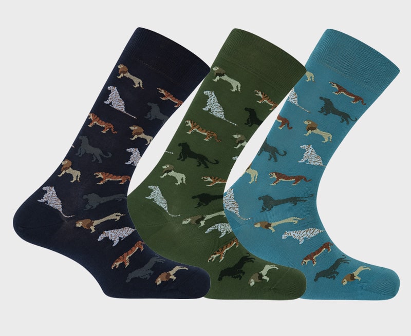Ideas para regalar - Calcetines de Punto Blanco estampados con animales