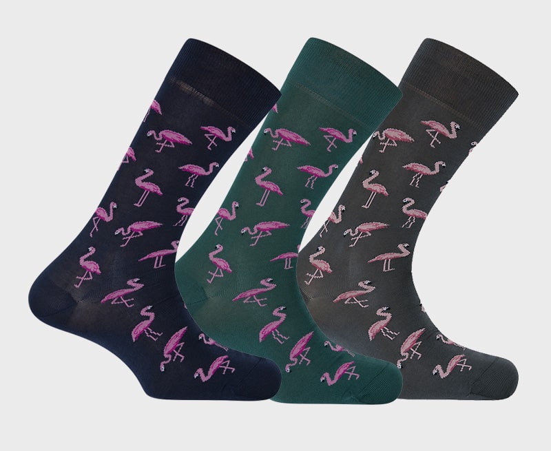 Viste tus pies con calcetines estampados con flamencos de Punto Blanco
