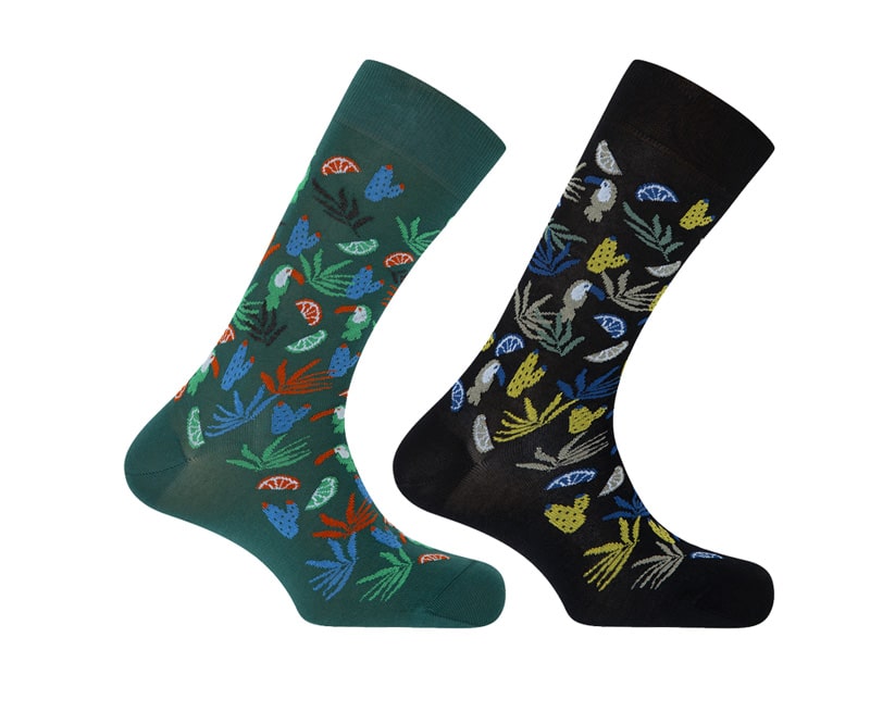 Calcetines de verano de Punto Blanco estampados con tucanes 