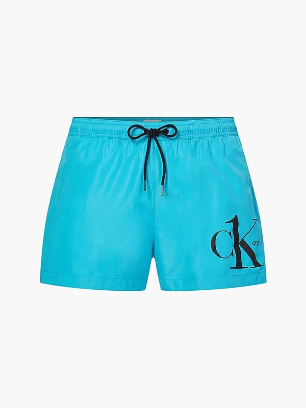 Bañador Calvin Klein One Short Logo en azul turquesa