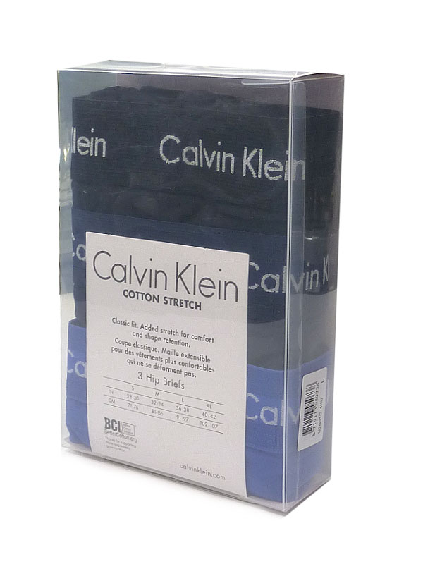 Pack con 3 Slips Calvin Klein en algodón 4KU
