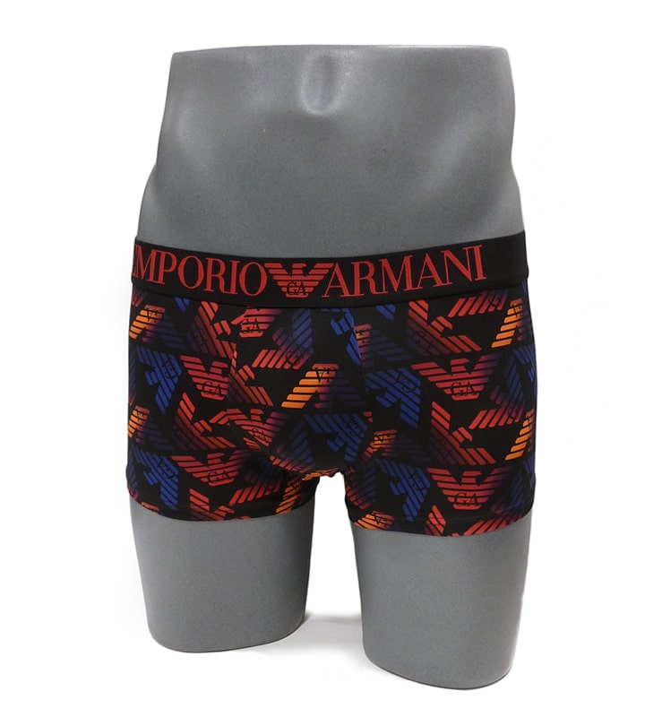 Comprar online Boxer Emporio Armani de microfibra en negro con logos
