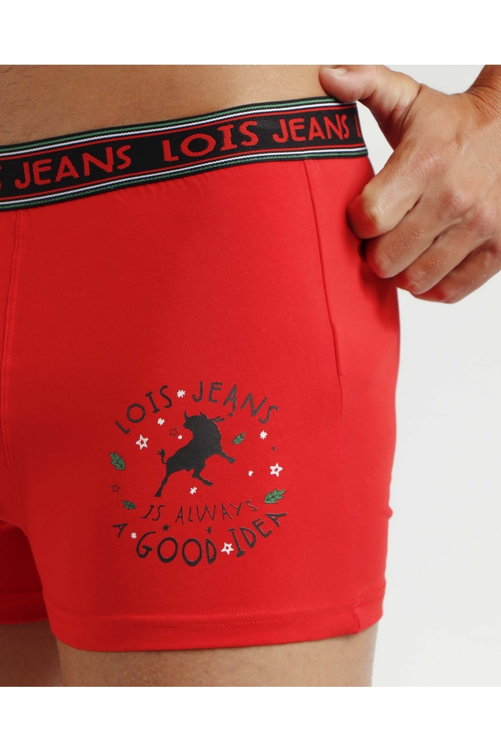 Idea para amigo invisible... Boxer rojo de Navidad Lois - Varela Intimo