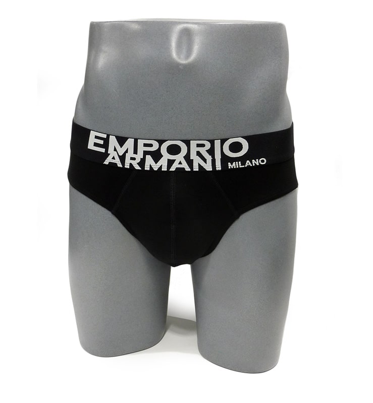 Comprar online Slip Emporio Armani mod. Milano en negro de algodón