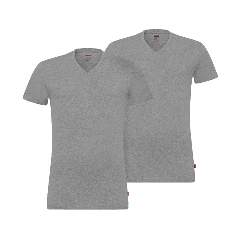 Camiseta Levi's gris en cuello pico