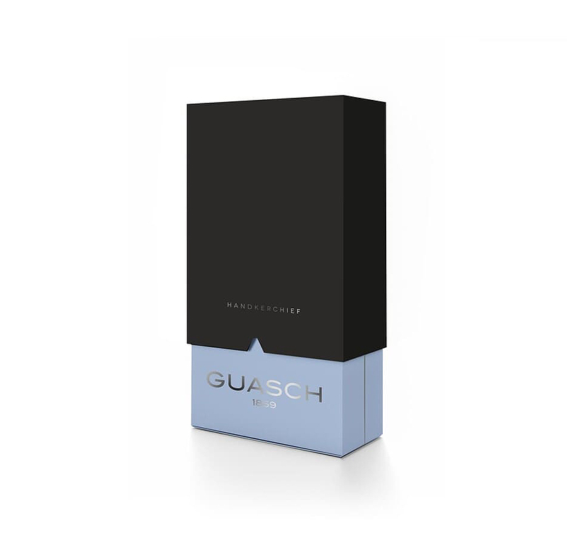 Caja con 6 pañuelos Guasch de fondo blanco y satenes de color