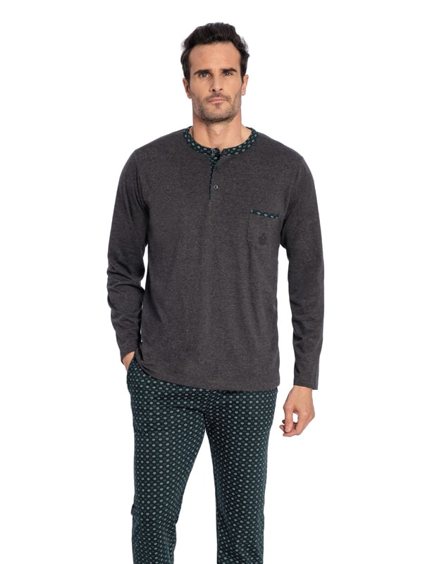 Guasch - Pijamas para hombre con bolsillos en algodón