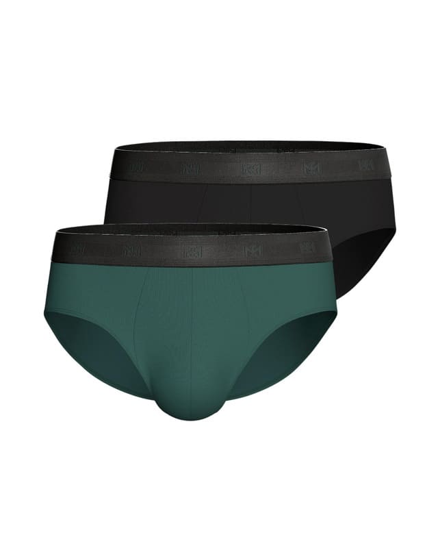 Regala Impetus esta Navidad: slips masculinos lisos en verde y negro, suaves y elegantes.