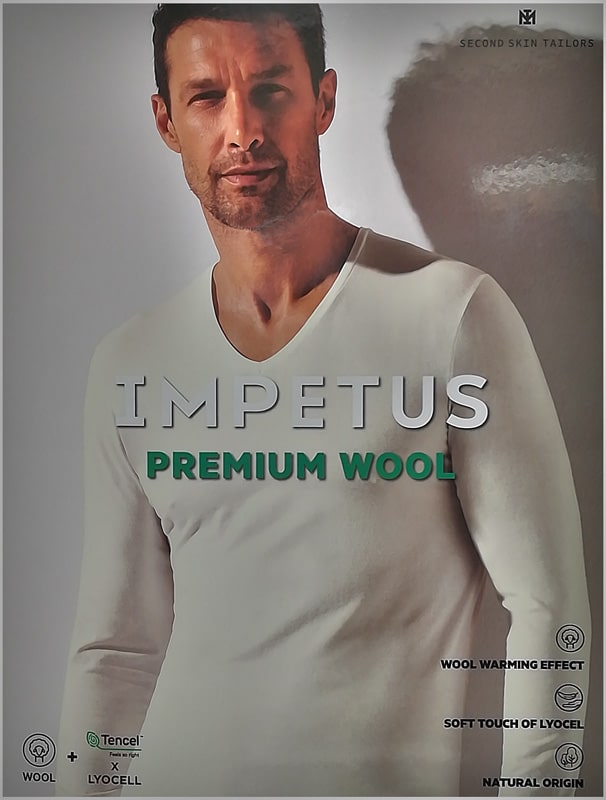 Nueva camiseta para invierno de lana calentita Impetus Premium Wool