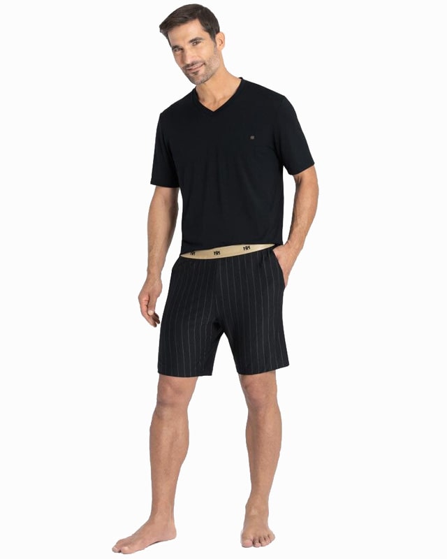 Impetus pijama de manga corta para hombre en Lyocell