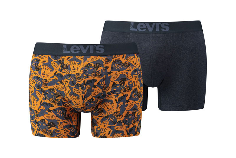 2 Pack Boxers Levi´s 200 Series Navy Yellow