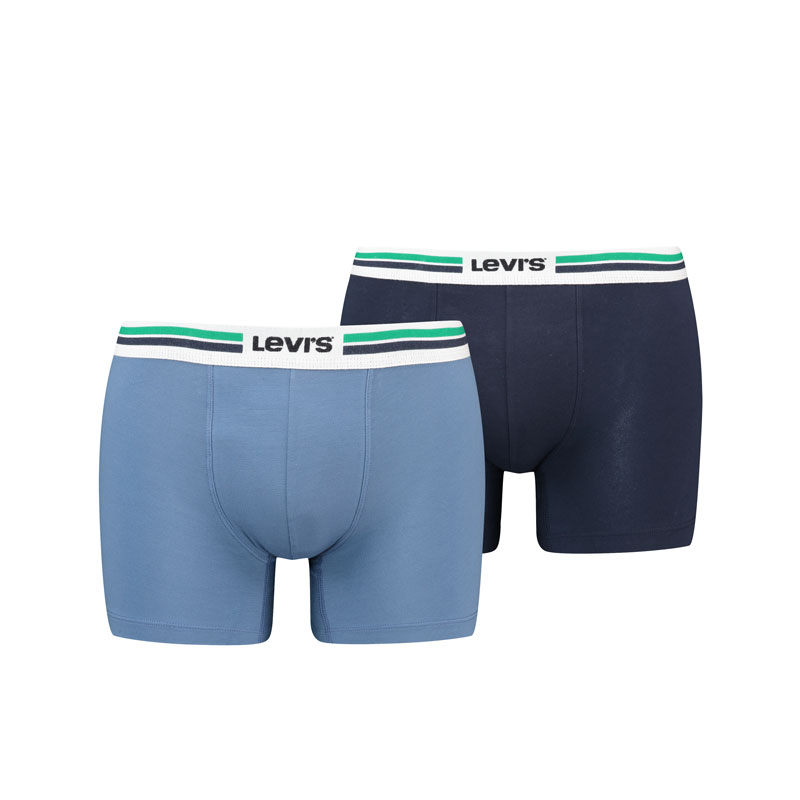 Pack 2 Boxers Levi´s azules con cinturilla bicolor