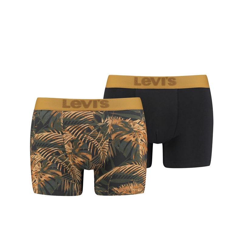 Pack 2 Boxers Levi´s estampado tropical en negro