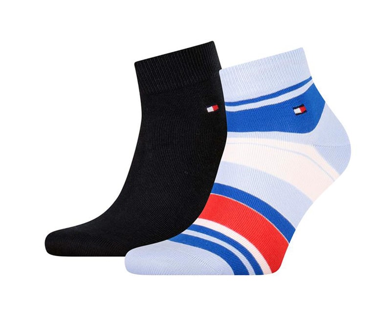 Pack de Calcetines Bajos Tommy a rayas en azul 