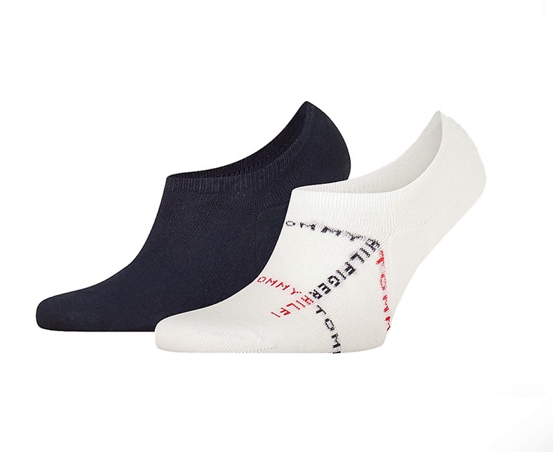 Pack de Calcetines Invisibles Tommy con logo en blanco y marino