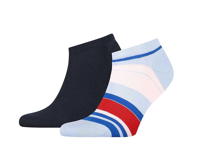 Pack de Calcetines Tobilleros Tommy a rayas en azul 