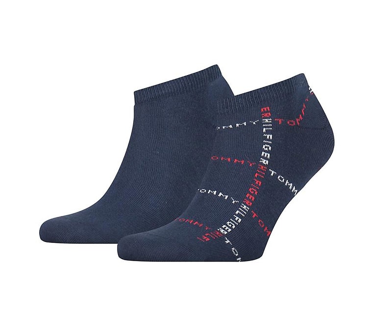 Pack de Calcetines Tobilleros Tommy Hilfiger con logo en azul marino