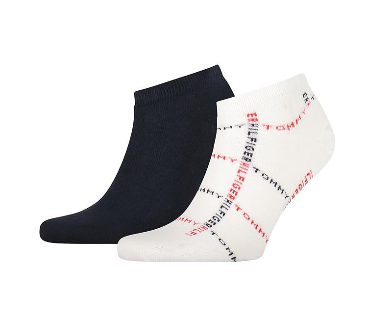 Pack de Calcetines Tobilleros Tommy Hilfiger con logo en blanco y marino