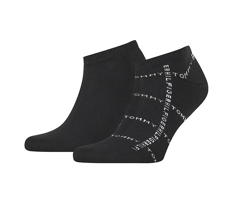 Pack de Calcetines Tobilleros Tommy Hilfiger con logo en negro
