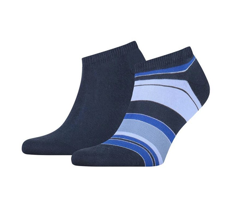 Pack de Calcetines Tobilleros Tommy a rayas en azul marino