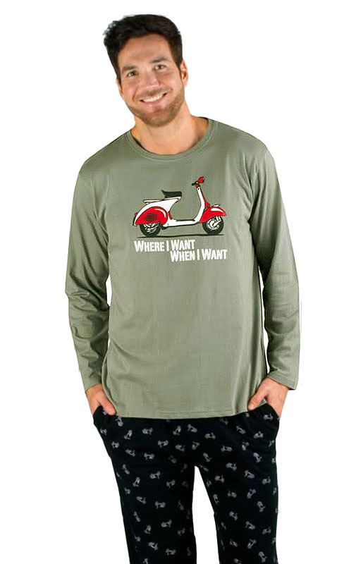 Man - Pijamas hombre estampado moto Vespa - Varela Intimo