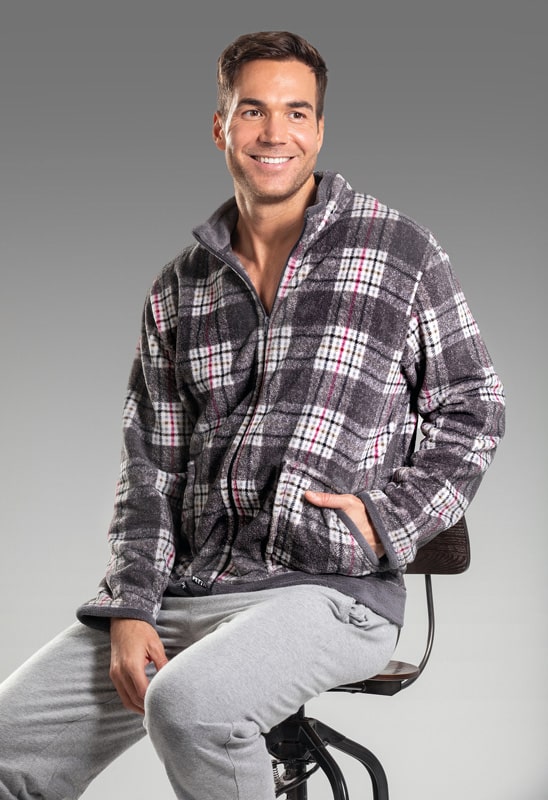 Comprar online Parka Polar Pettrus Man Coralina Gris Oscuro a cuadros