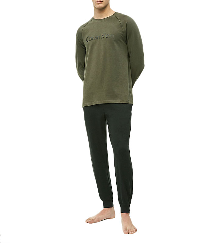 Pantalones Calvin Klein de Algodón de color Verde para hombre Hombre Ropa de Ropa para dormir de Pijamas y ropa de estar por casa 