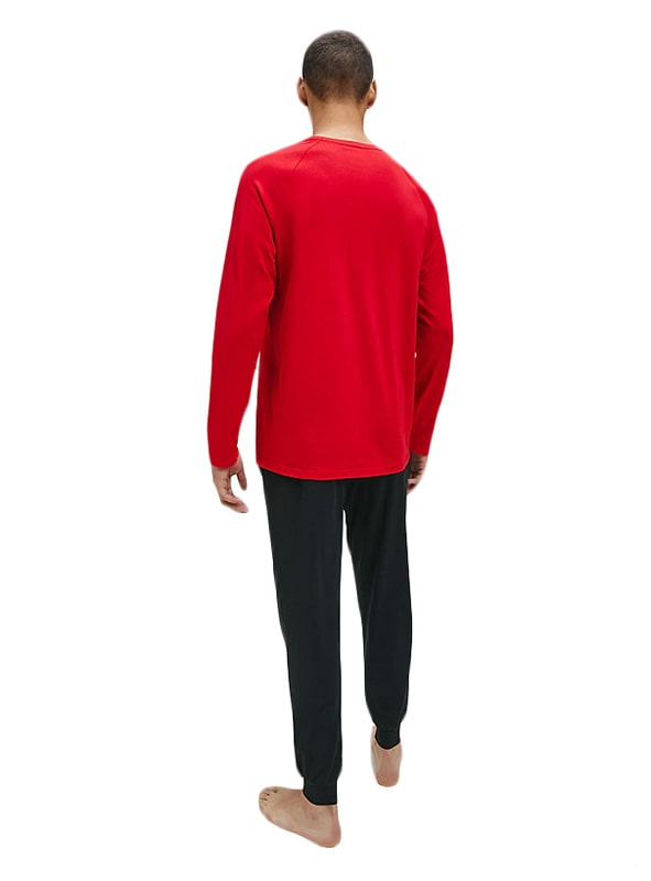 Pijama Hombre con punos en algodon de Calvin Klein rojo Varela Intimo