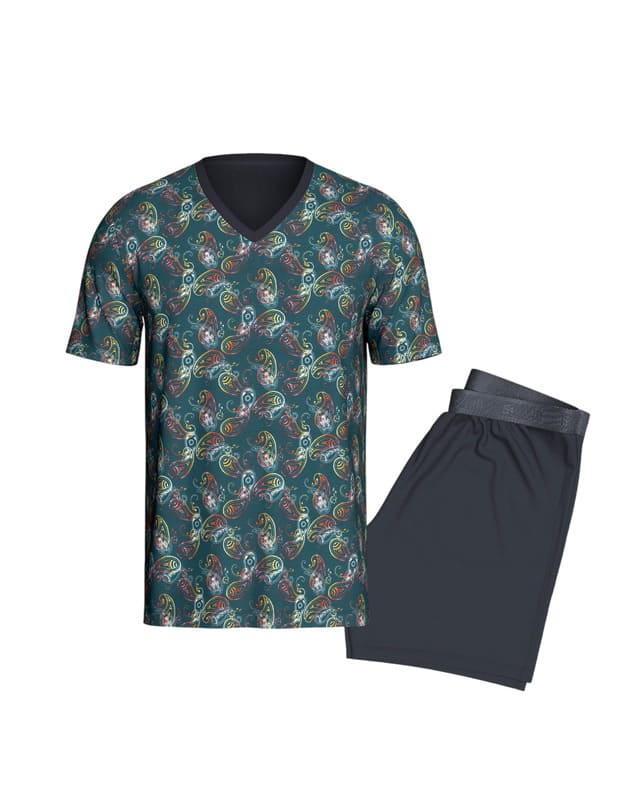 Descansa cómodo con el pijama Impetus Lyocell y algodón.