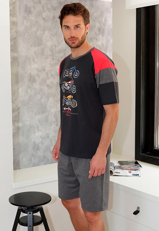 Pijama para hombre con Motos de Massana Homewear Varela Intimo