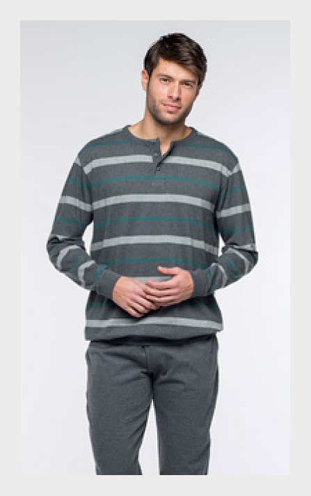 Pijama hombre con puños outlet