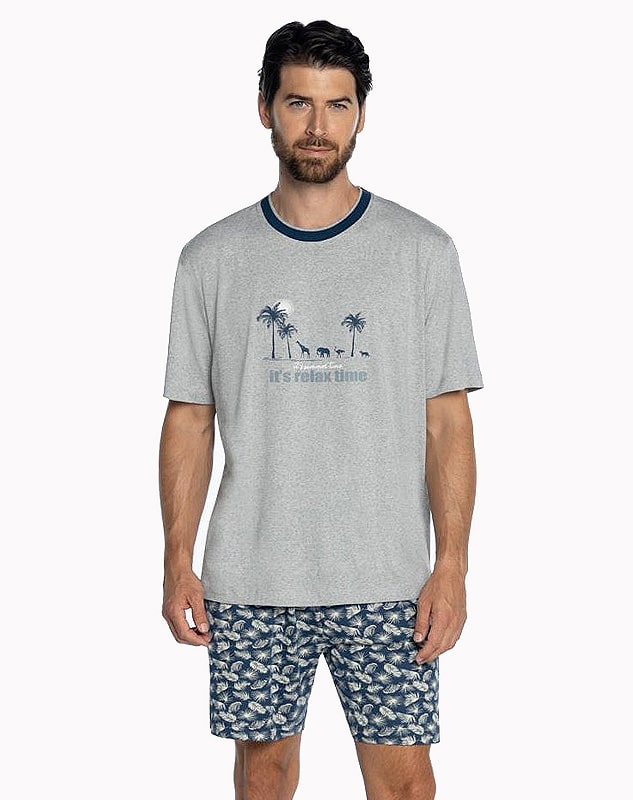 Pijama corto de verano Guasch estampado para hombre