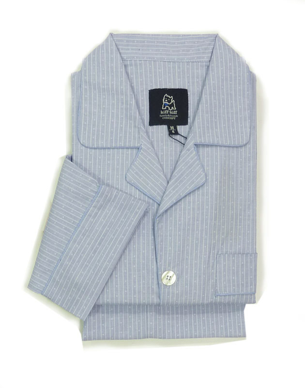 Pijamas hombre tela de Kiff kiff. Azul Claro Algodon Varela Intimo